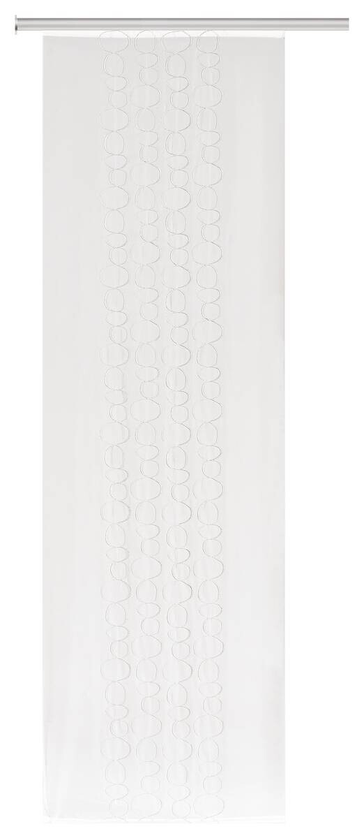 Schiebevorhang Kelsey weiß 100% Polyester B/L: ca. 60x245 cm