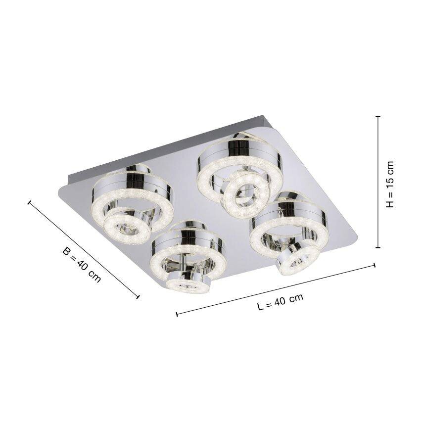 Just Light Smarte Deckenleuchte 14662-17 B/H: ca. 40x15 cm