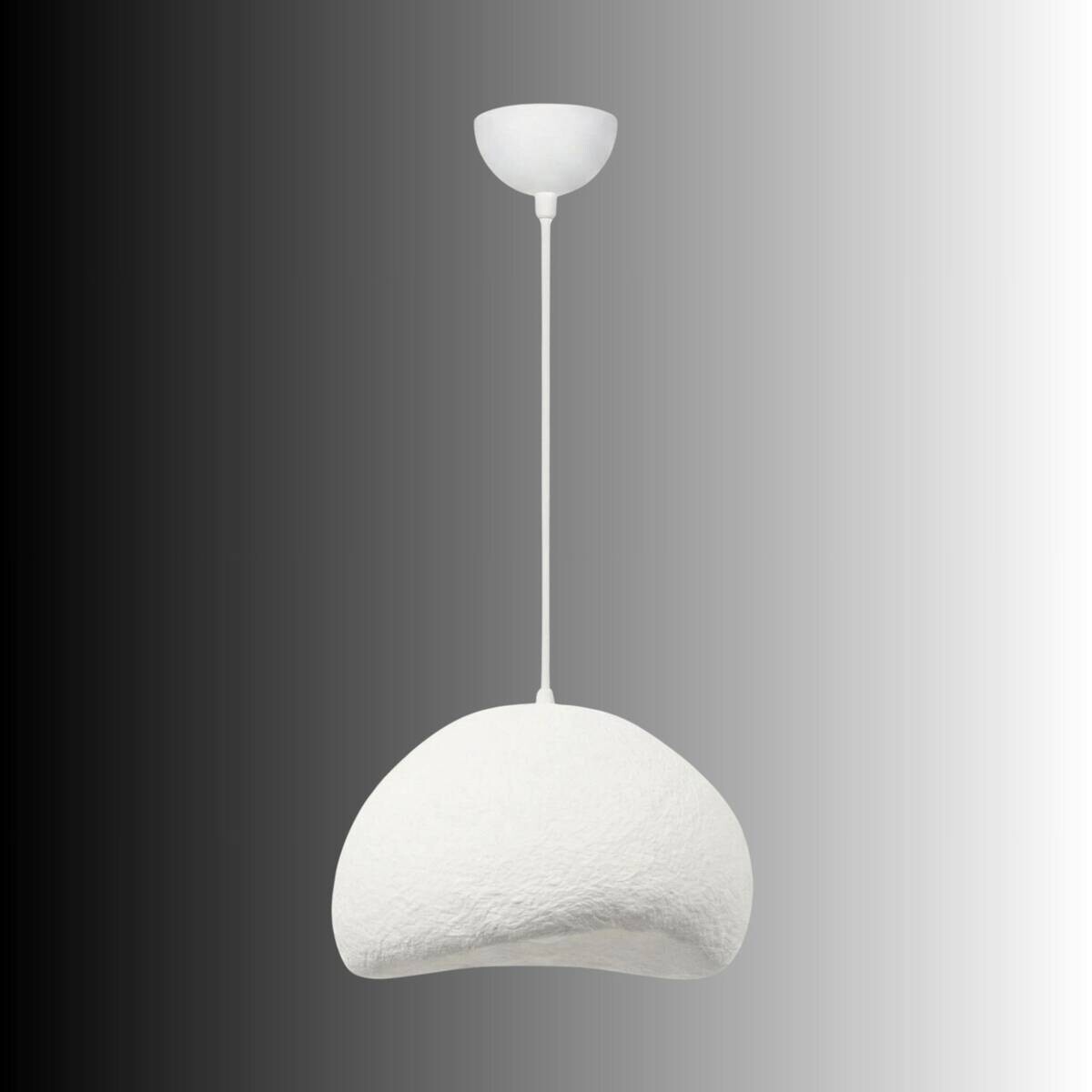 Opviq Pendelleuchte weiß Metall Fiberglas B/T/L: ca. 50x44x50 cm E27 1 Brennstellen