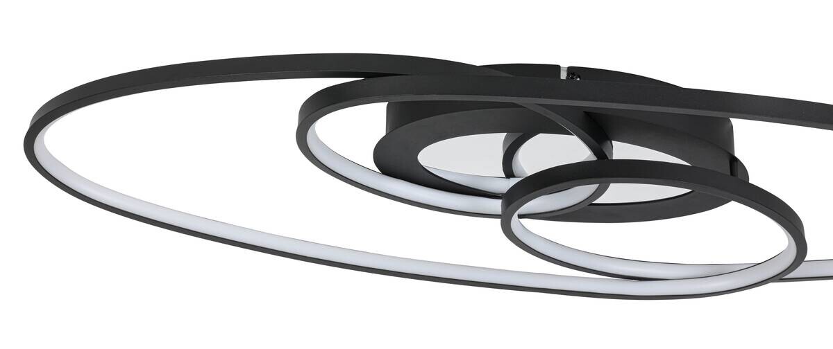 Nolo LED-Deckenleuchte Flow schwarz Metall B/H/L: ca. 30x7,5x85 cm