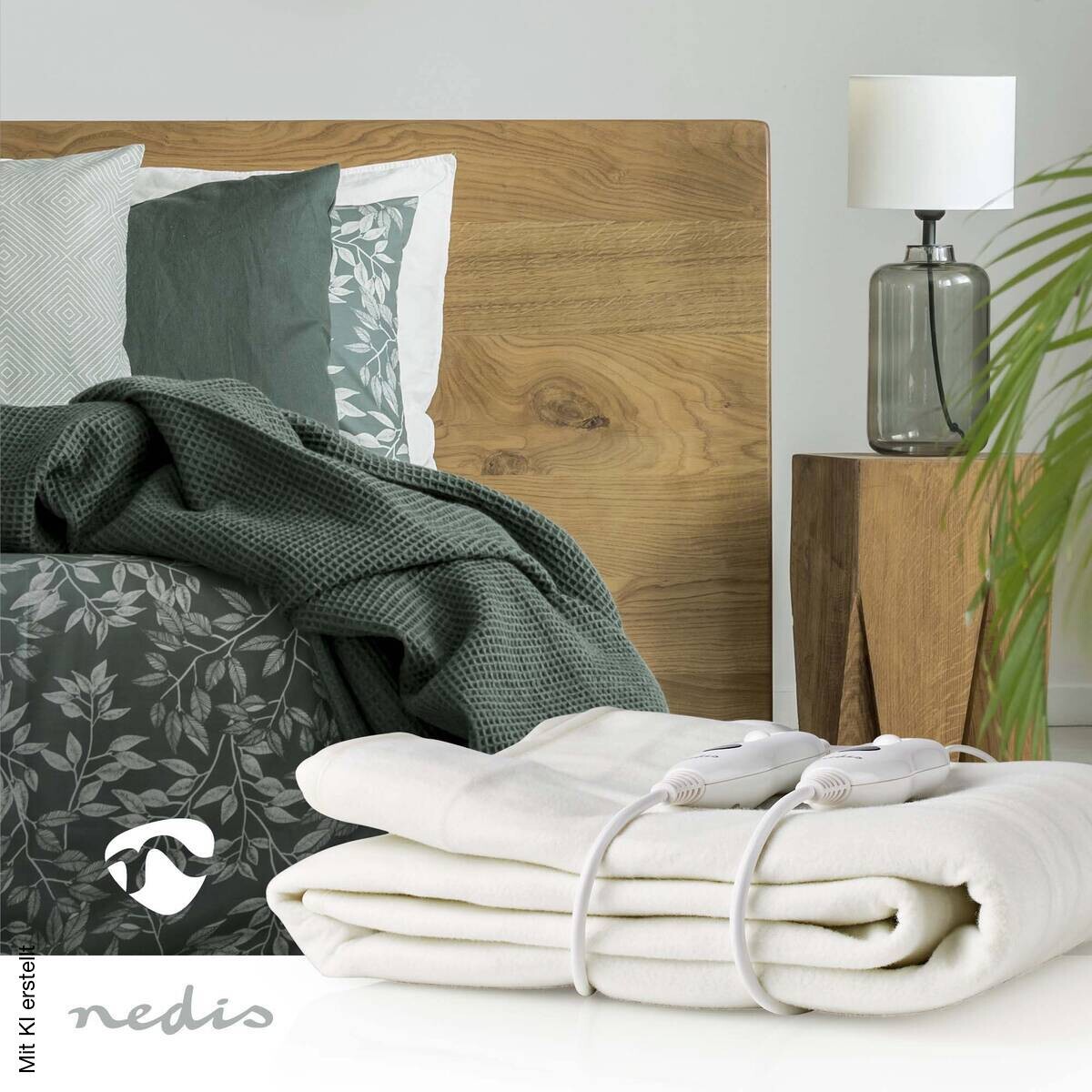 Nedis Heizdecke weiß Polyester B/H/L: ca. 164x2x140 cm