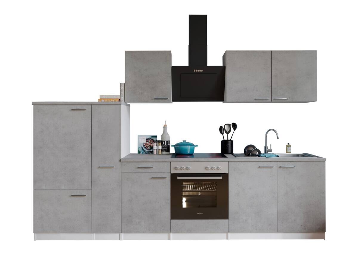 Respekta Küchenblock Malia Beton Optik B/H/T: ca. 300x200x60 cm