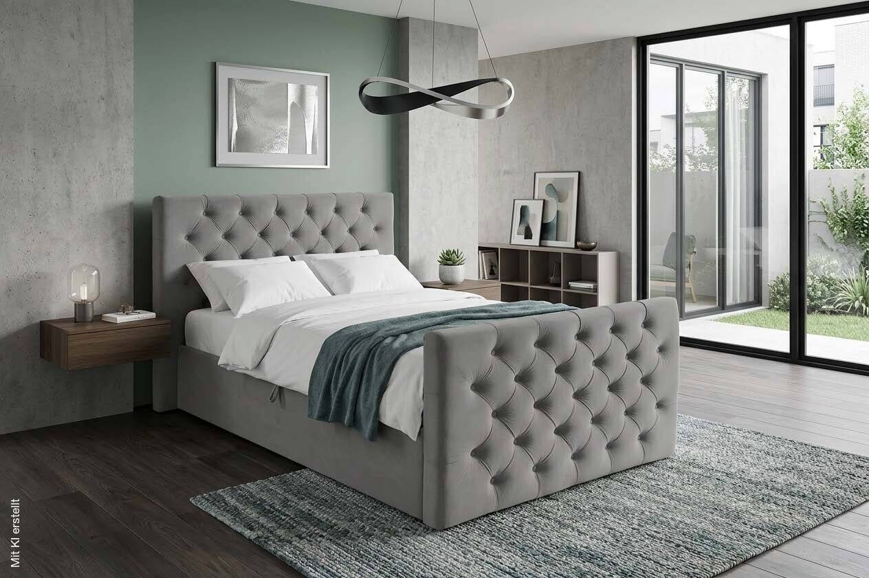 Boxbett Glow graubraun Liegefläche B/L: ca. 140x200 cm
