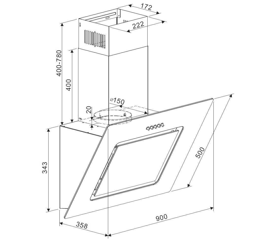 Respekta Küchenblock Premium weiß hochglänzend B/H/T: ca. 280x220,5x172 cm