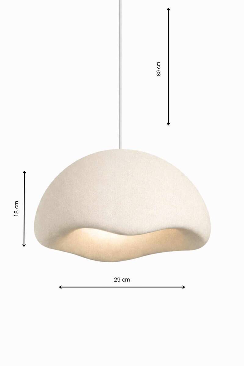 Pendelleuchte creme Kunststoff B/H/L/D: ca. 29x120x29x29 cm E27 3 Brennstellen