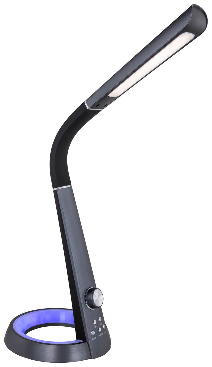 GLOBO Tischleuchte 58376B schwarz anthrazit Metall Kunststoff B/H/T: ca. 34x64x18 cm 1 Brennstellen