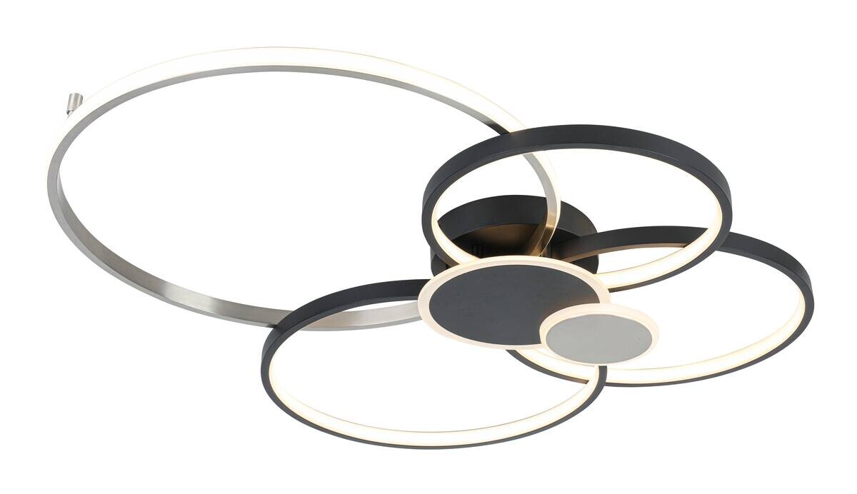 Nolo LED-Deckenleuchte Big schwarz Aluminium B/H/L: ca. 64x11x80 cm