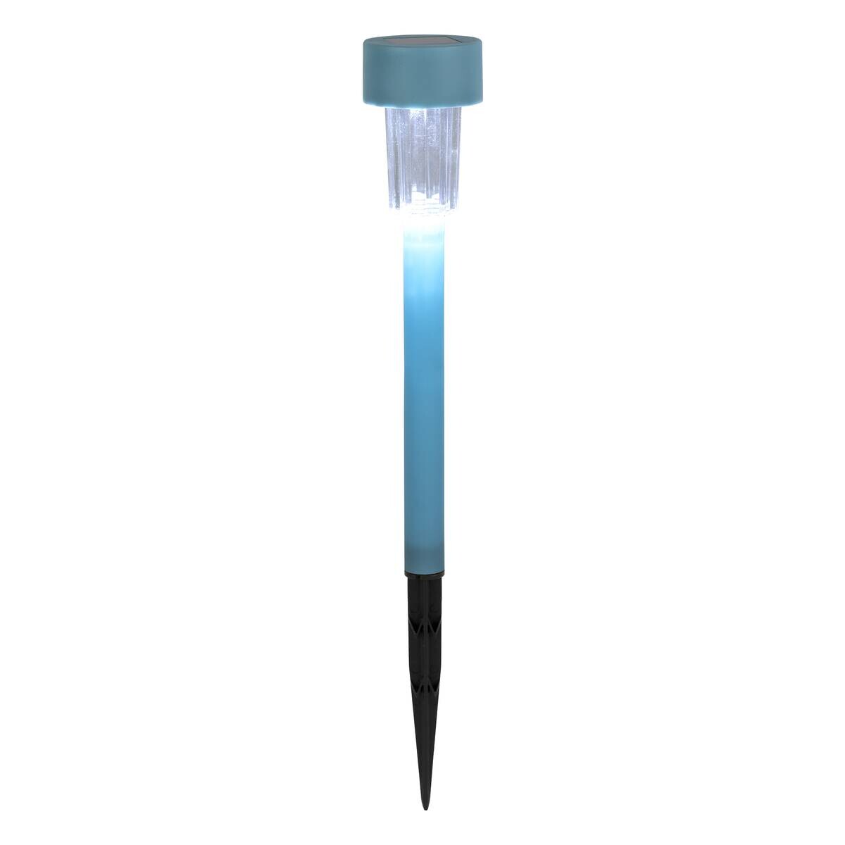 Solarleuchte blau Kunststoff H/D: ca. 36,5x5,5 cm