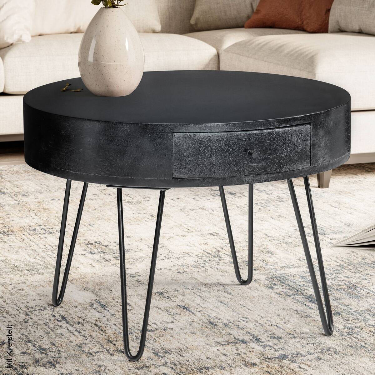 Couchtisch schwarz B/H/T: ca. 60x43x60 cm