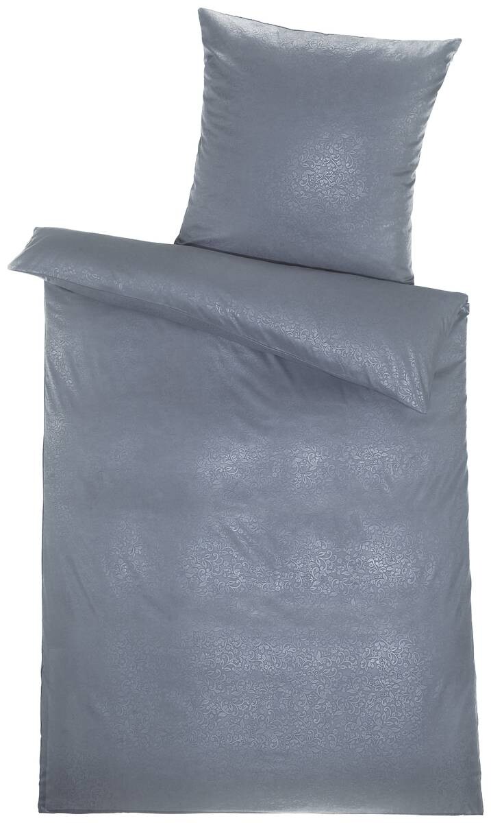 Microfaser Bettwäsche Silbergrau 100% Polyester B/L: ca. 135x200 cm