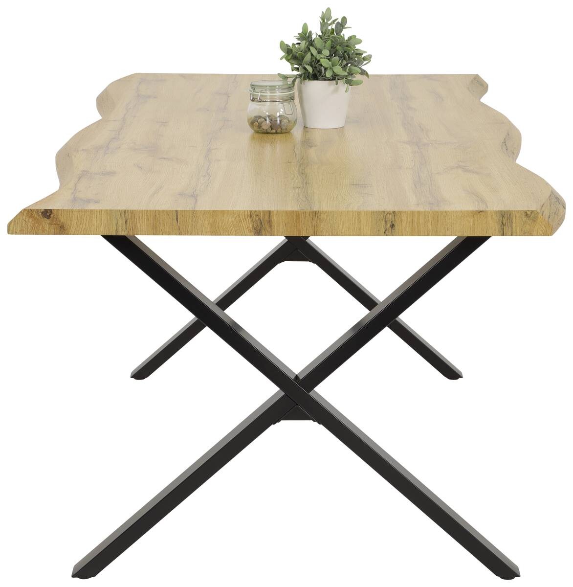 Esstisch Gerda Eiche Wildeiche Nachbildung B/H/T: ca. 140x76x90 cm