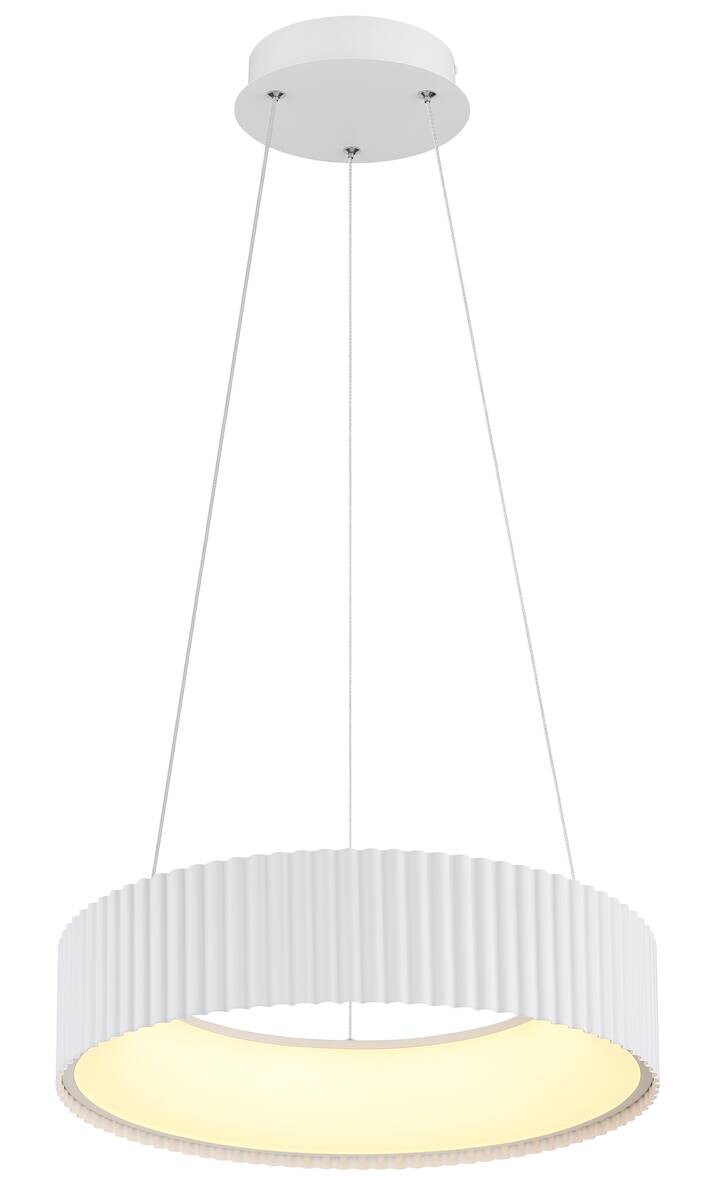 GLOBO LED-Hängeleuchte weiß Opal PVC Metall Acryl H/D: ca. 120x46 cm 1 Brennstellen
