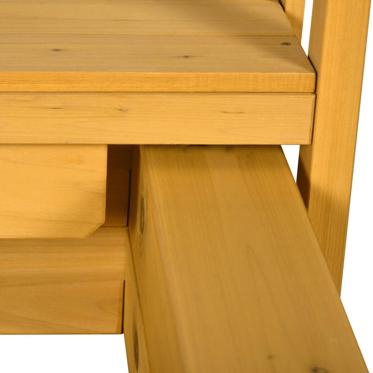 Outsunny Sandkasten natur B/H/L: ca. 129x133x137,5 cm