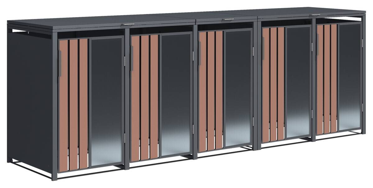 Westmann Mülltonnenbox Status anthrazit B/H/L: ca. 330x116x80 cm