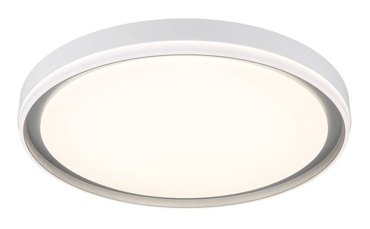GLOBO Deckenventilator weiß silber Kunststoff Metall B/H/L: ca. 9x50,5x51 cm