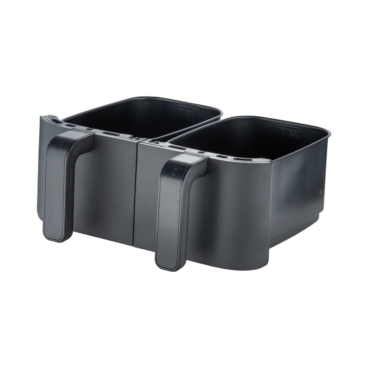 SWISS HOME Doppel-Heißluftfritteuse SH-6931 schwarz Kunststoff B/H/L: ca. 24x28x32 cm ca. 3 l