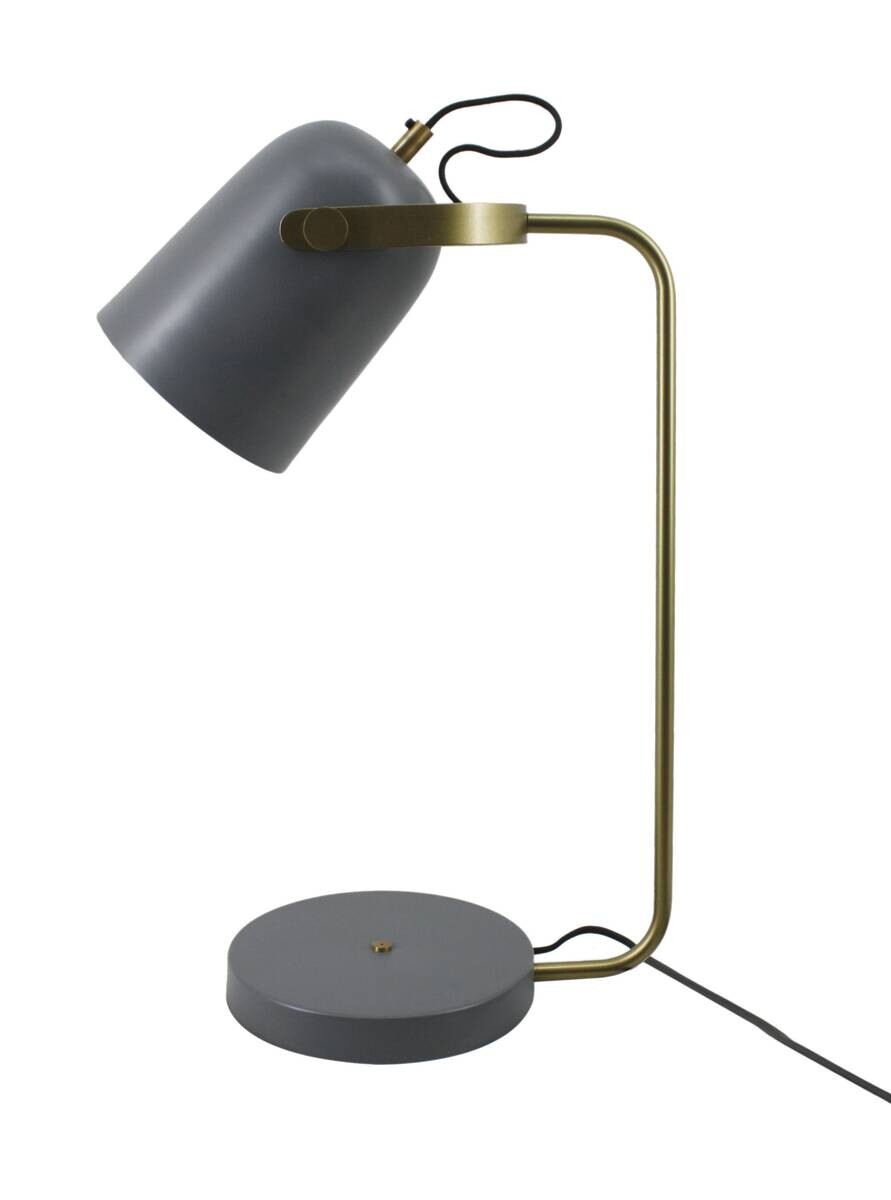 Kayoom Tischleuchte grau Kupfer Eisen Aluminium B/H/L: ca. 20x58x29 cm E27 1 Brennstellen