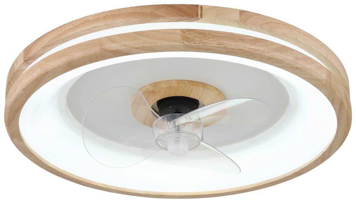 GLOBO Deckenventilator Opal weiß dunkelbraun H/D: ca. 12,5x50 cm max. 30 W