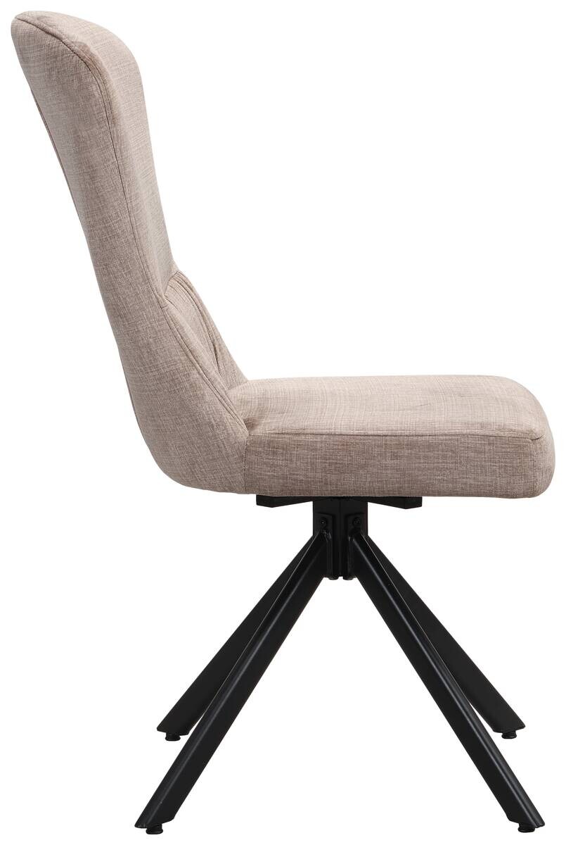 Drehstuhl Kate Cappuccino Samt B/H/T: ca. 51x97x67 cm