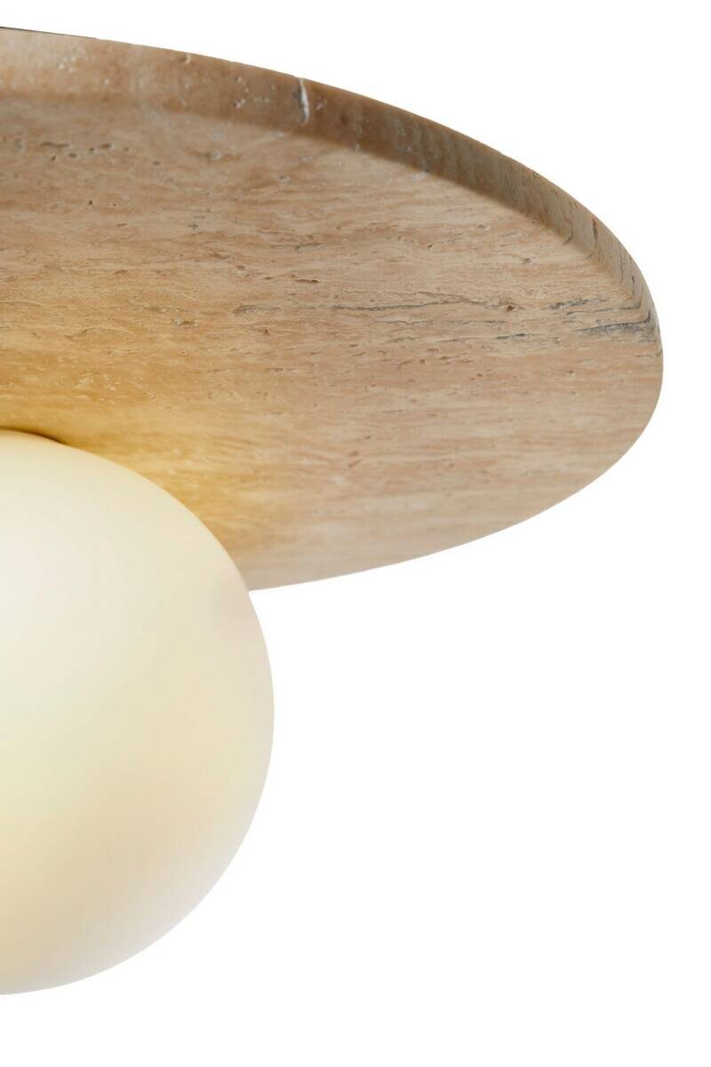 Deckenleuchte weiß beige Glas B/H/L/D: ca. 12x30x12x12 cm G9 1 Brennstellen