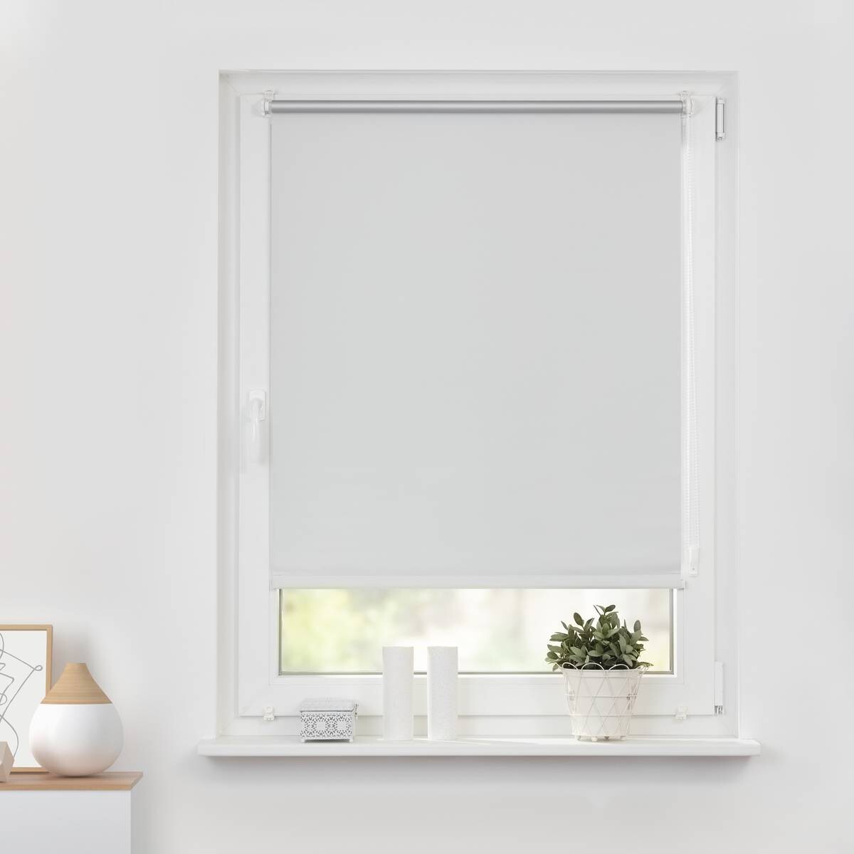 LICHTBLICK Thermo Klebe-/Klemmrollo Verdunklungsqualität weiß B/L: ca. 60x150 cm