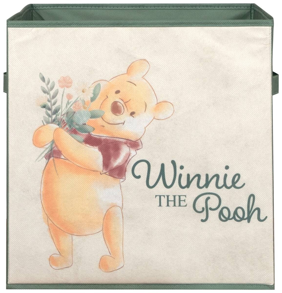 Stoffbox Winnie Pooh grün B/H/T: ca. 32x32x32 cm