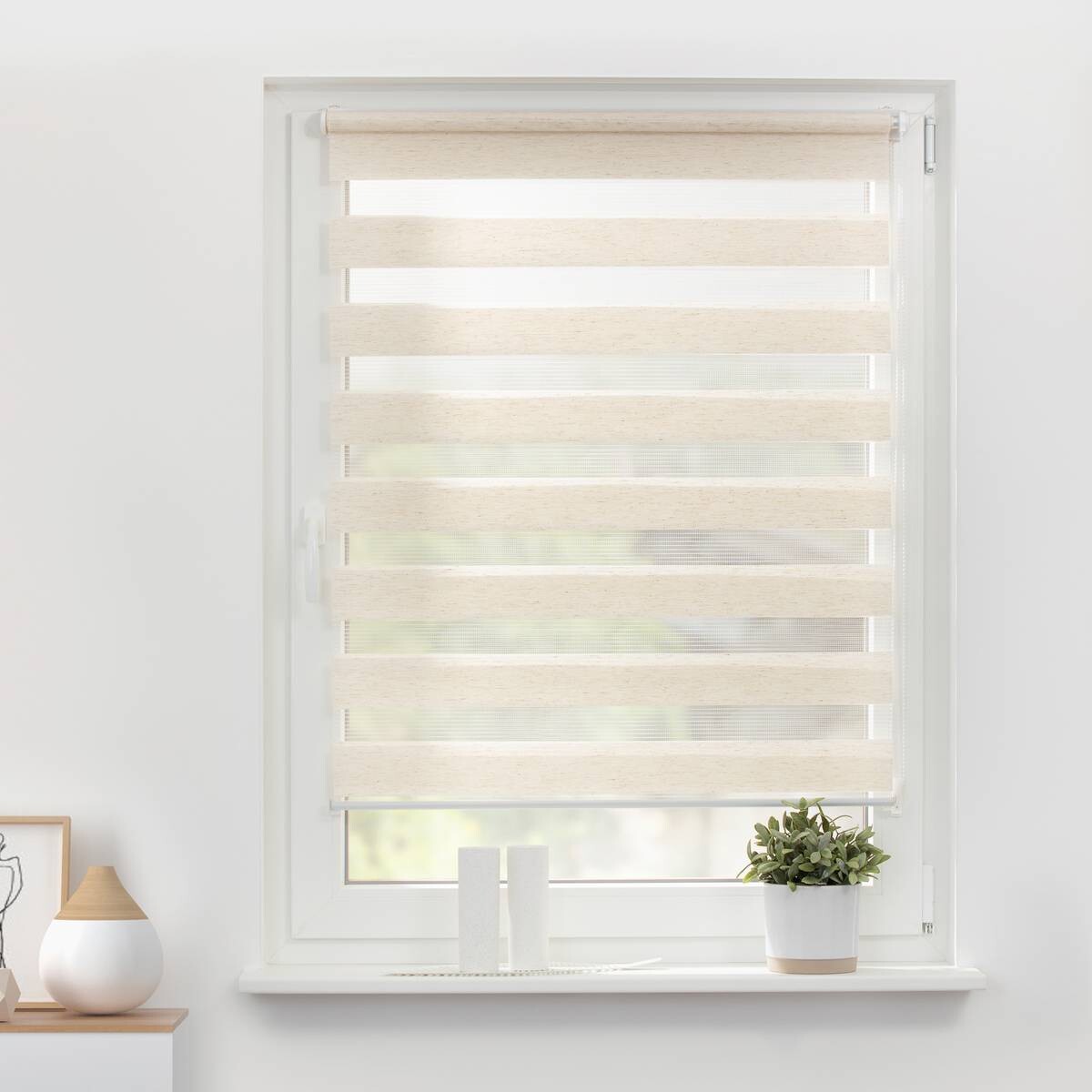 LICHTBLICK Doppelrollo Duo natur B/L: ca. 60x220 cm