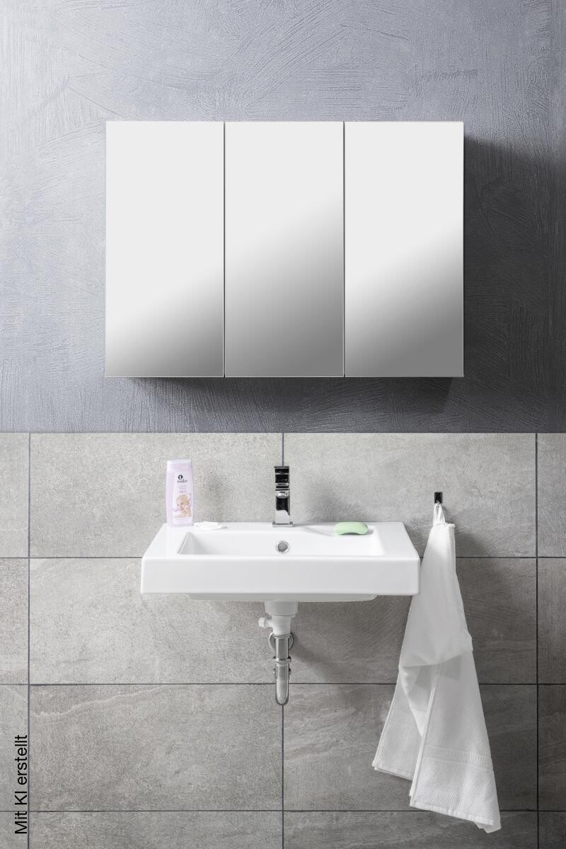 Spiegelschrank Solo 2 weiß B/H/T: ca. 85x60x16 cm