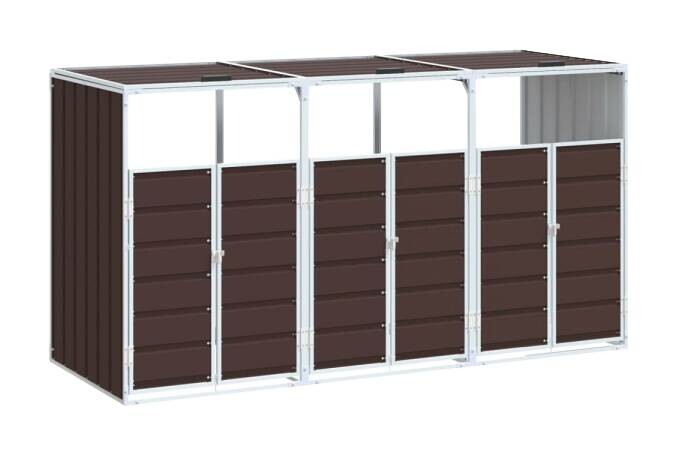 vidaXL Mülltonnenbox braun