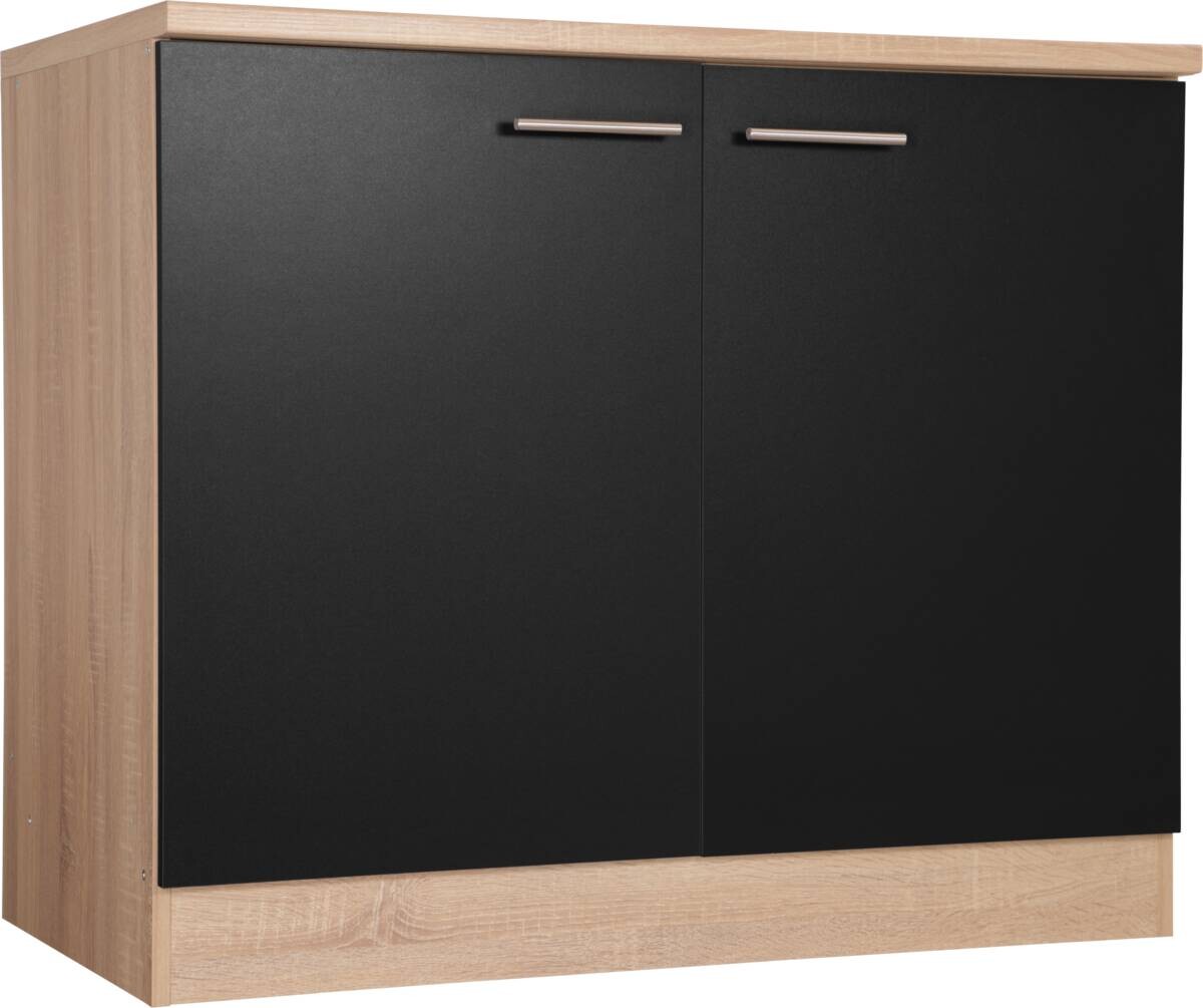 Spülenunterschrank Merle schwarz B/H/T: ca. 100x85x60 cm