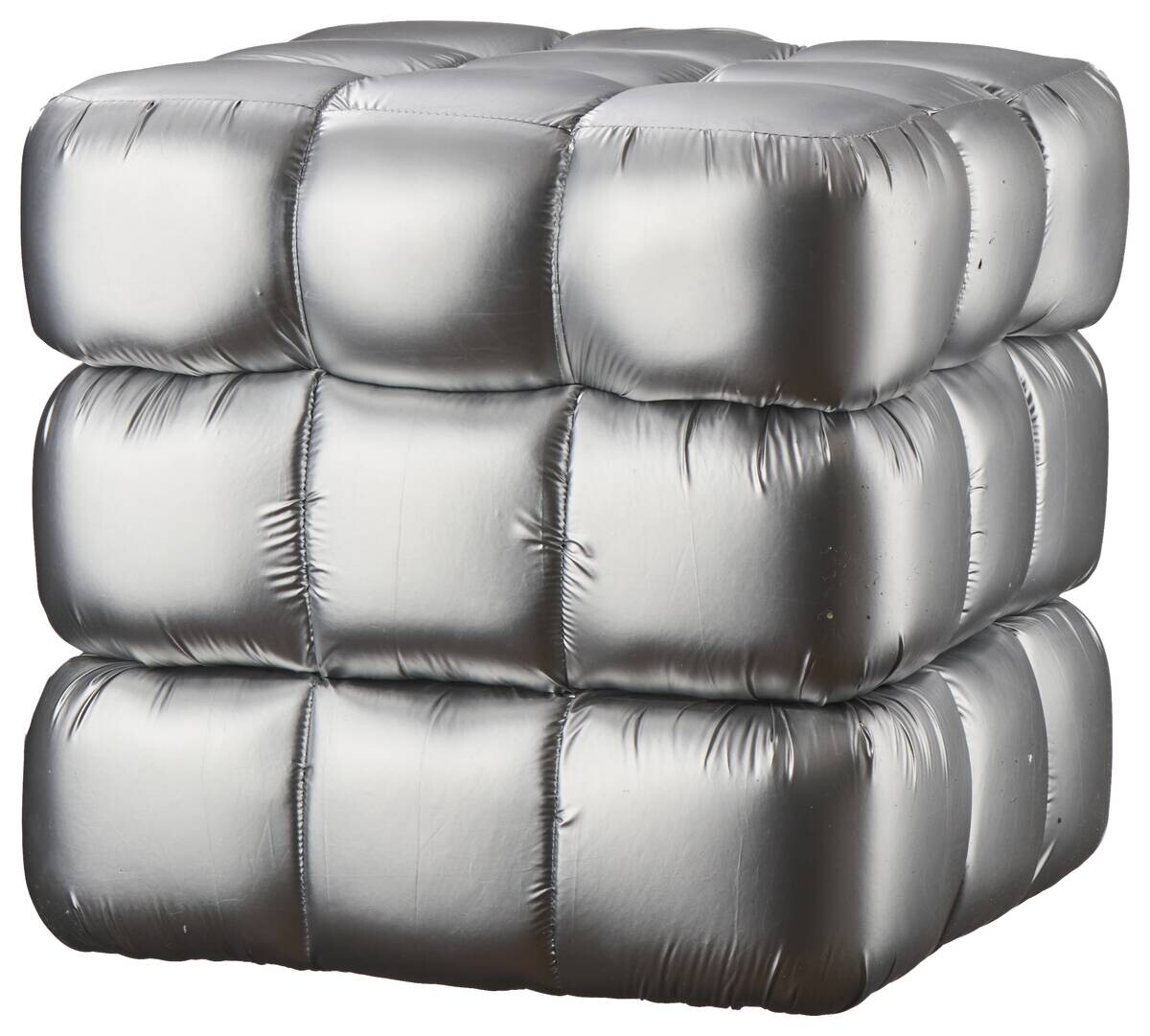 POCOline Sitzhocker silber B/H/L: ca. 43x43x43 cm