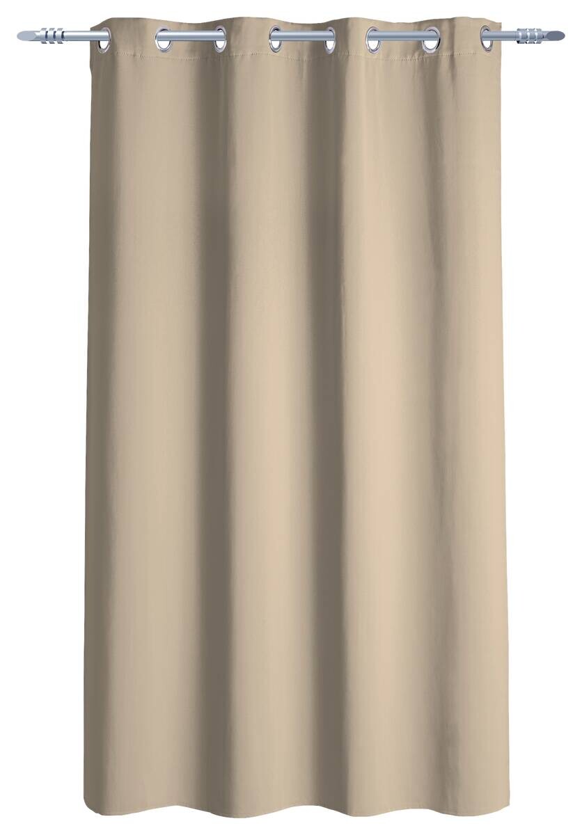 Ösenvorhang Verona sand 100% Polyester B/L: ca. 140x175 cm