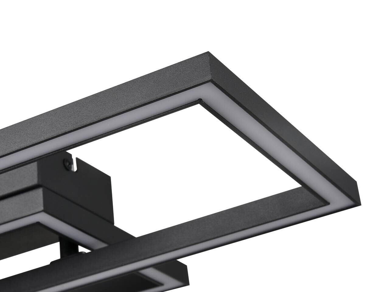 Nolo Deckenleuchte Lenna schwarz Kunststoff B/H/L: ca. 28x6x50 cm