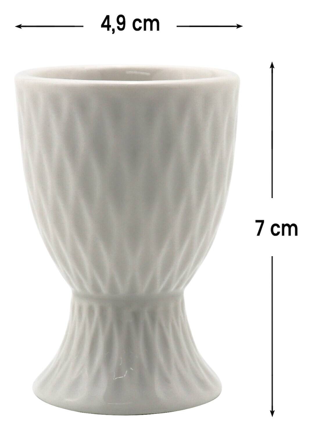 Eierbecher weiß Porzellan H/D: ca. 7x5 cm