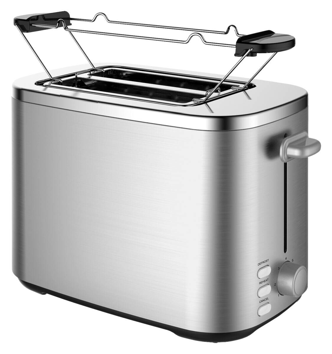 POCOline Toaster silber Edelstahl Kunststoff B/H/L: ca. 16,8x19x28,4 cm