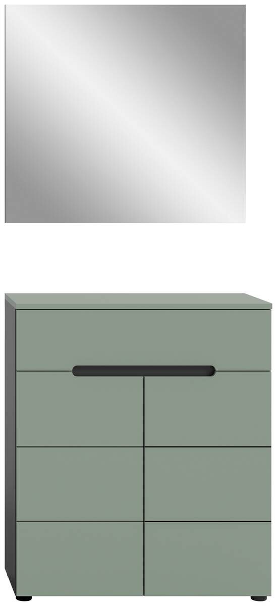 Garderobe Canu grün basaltgrau Nachbildung B/H/T: ca. 80x190x37 cm