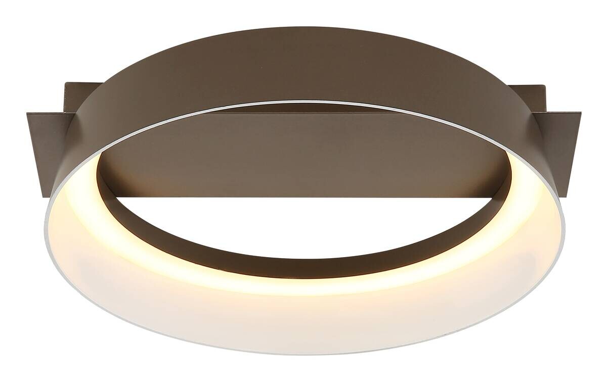 GLOBO Deckenleuchte kaffee Opal Metall Kunststoff B/H/L: ca. 25x7,5x26 cm 1 Brennstellen