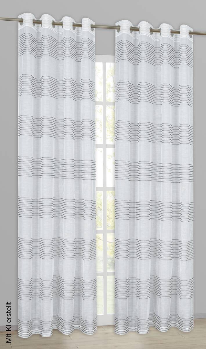 home Topline Ösenvorhang Mina anthrazit B/L: ca. 135x245 cm