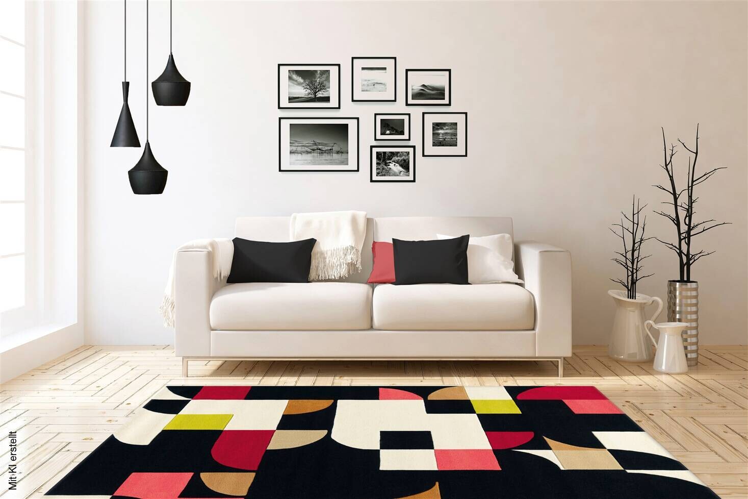 Arte Espina Kurzflorteppich Spirit 3105 schwarz B/L: ca. 140x200 cm