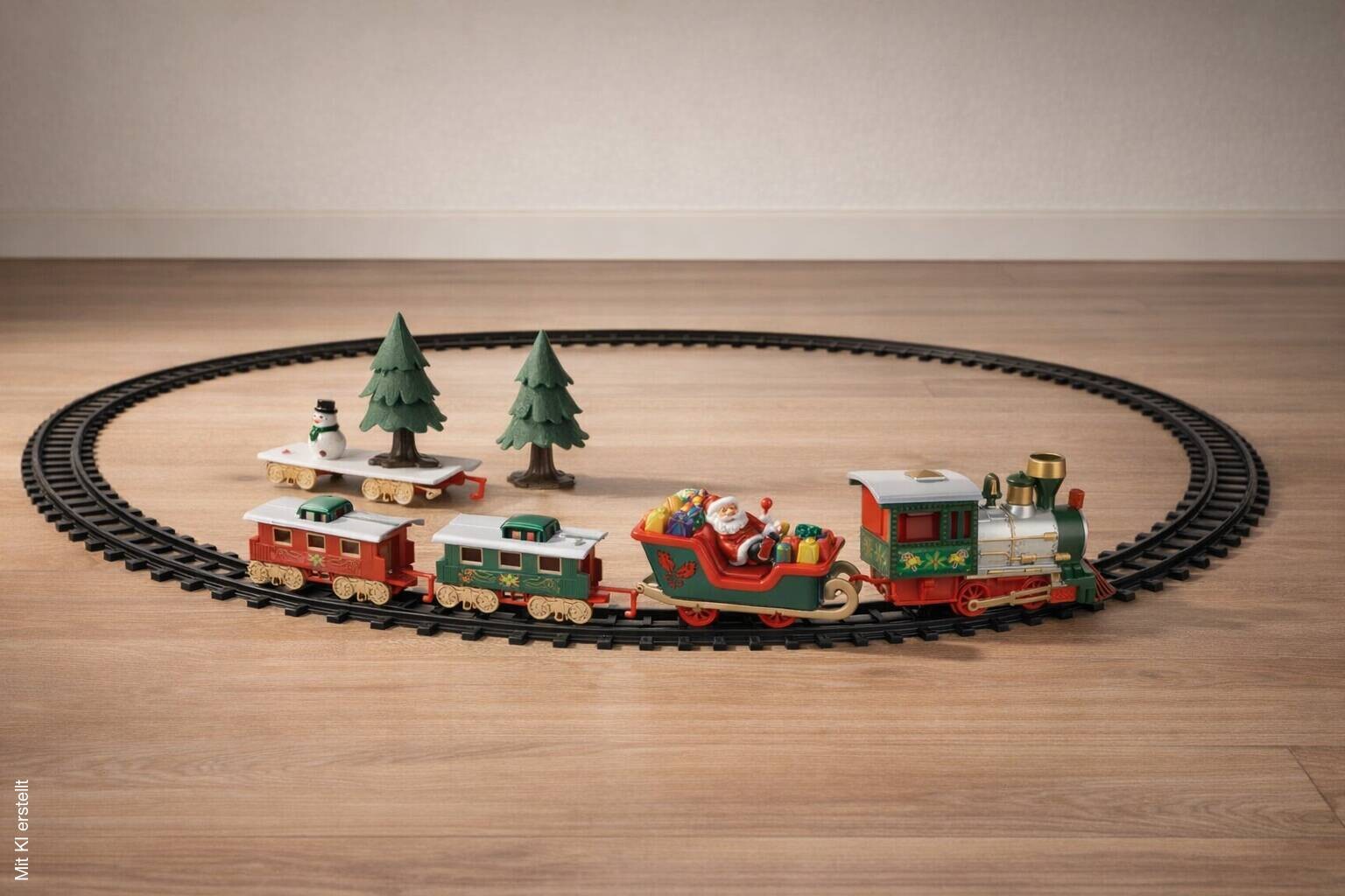 Weihnachtszug rot Antik