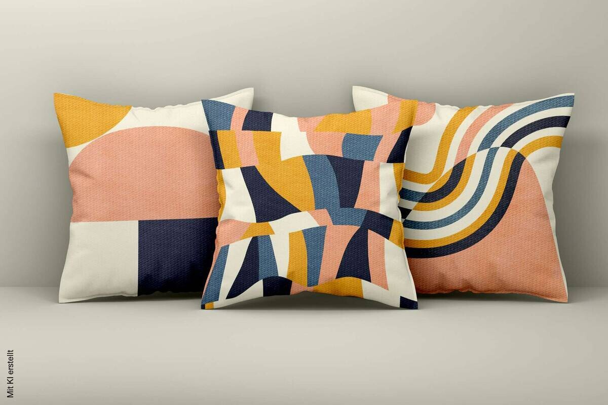 Kissenbezug mehrfarbig Polyester B/L: ca. 43x43 cm