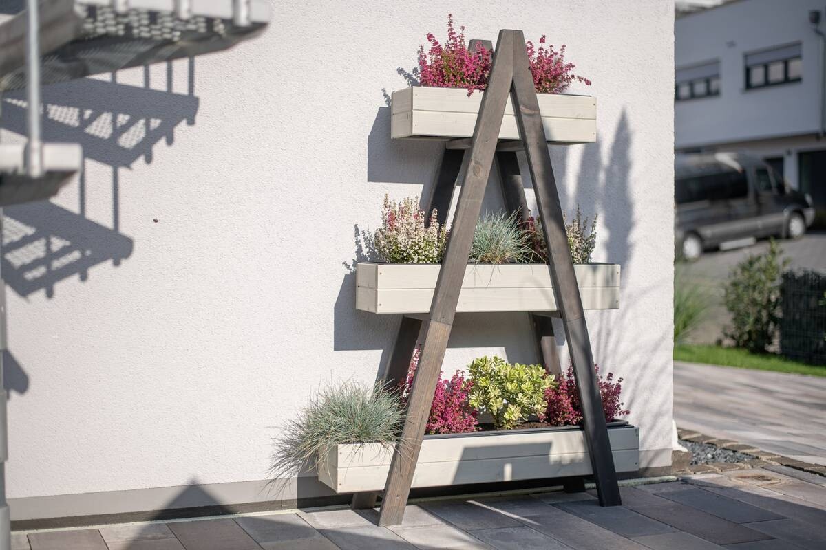 Westmann Hochbeet Ella grau Holz B/H/L: ca. 25x147x101 cm