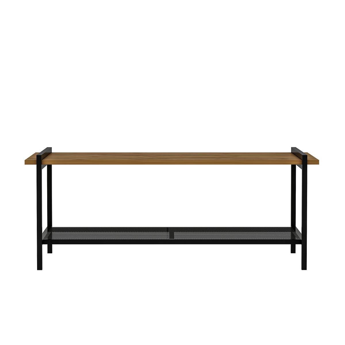 Couchtisch Lara walnuss Nachbildung schwarz B/H/T: ca. 120x45x60 cm