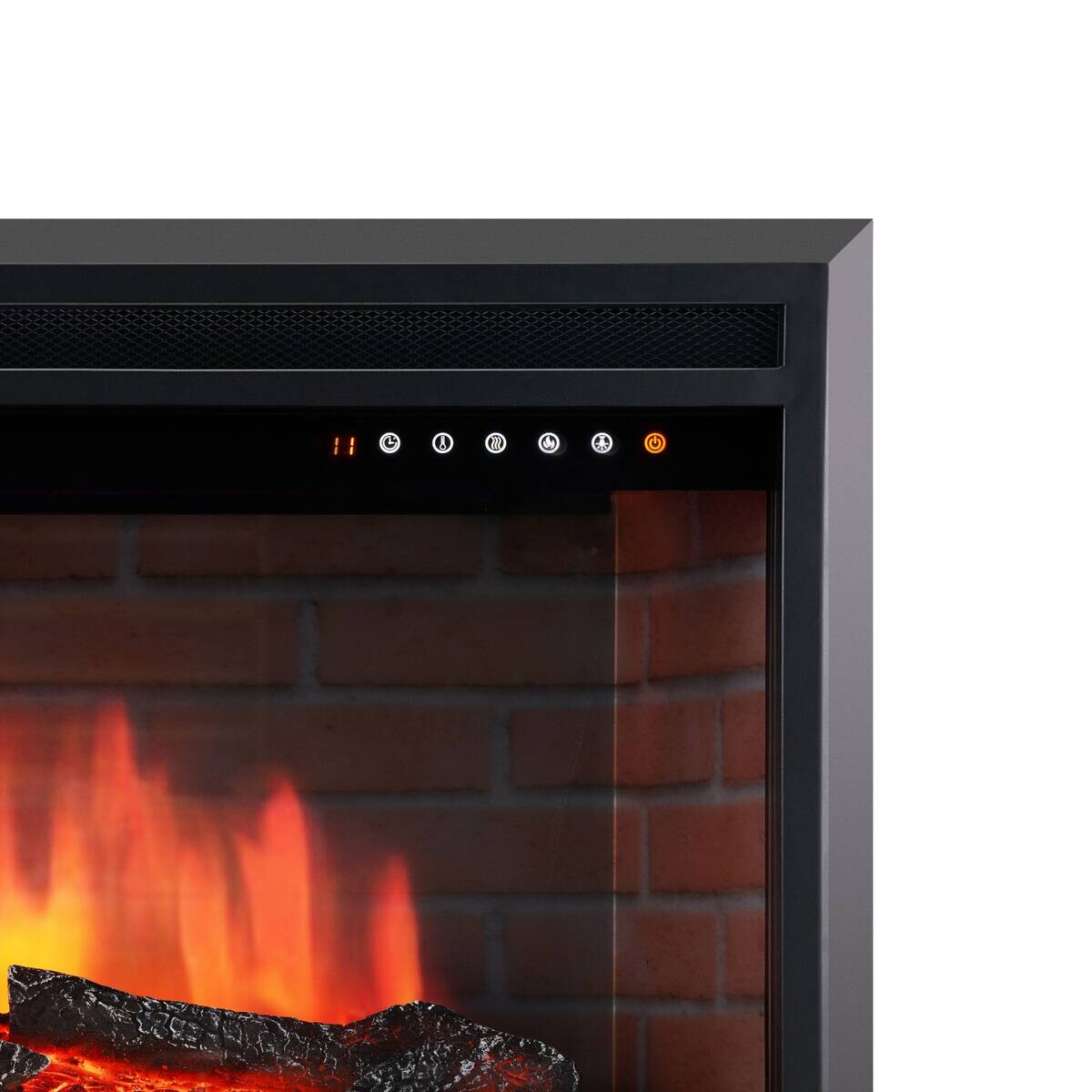 KAMINIO Elektrischer-Kamin LUCA schwarz Metall B/H/T: ca. 76x58,5x22,5 cm ca. 1800 W