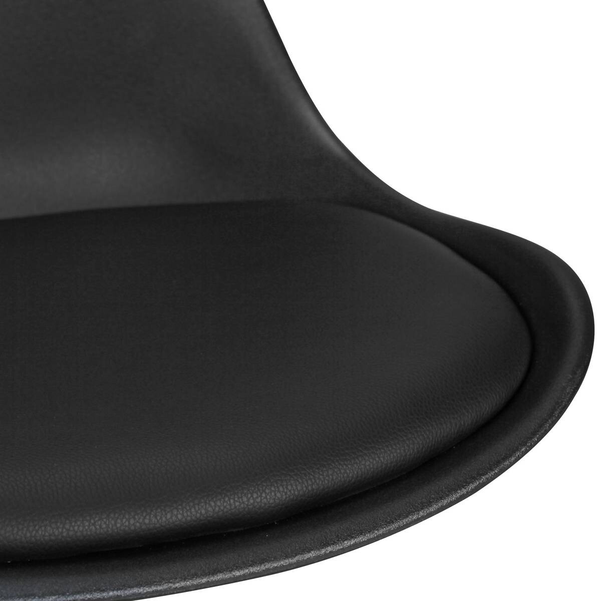 Barhocker 2er-Set schwarz Kunstleder B/H/T: ca. 44x113x39 cm
