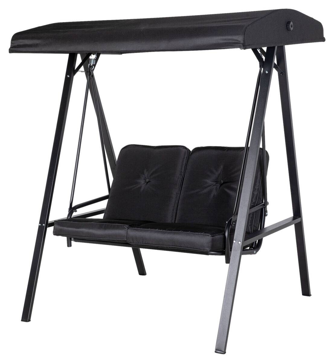 Outsunny Hollywoodschaukel schwarz Polyester B/H/L: ca. 116x172x145 cm