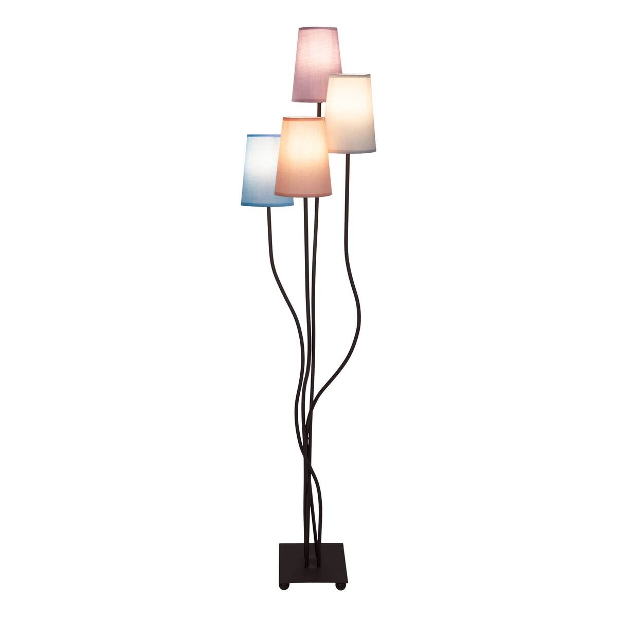 Näve Leuchten Stehlampe 2040962 multicolor Textil Metall B/H/T: ca. 34x138x43 cm 4 Brennstellen