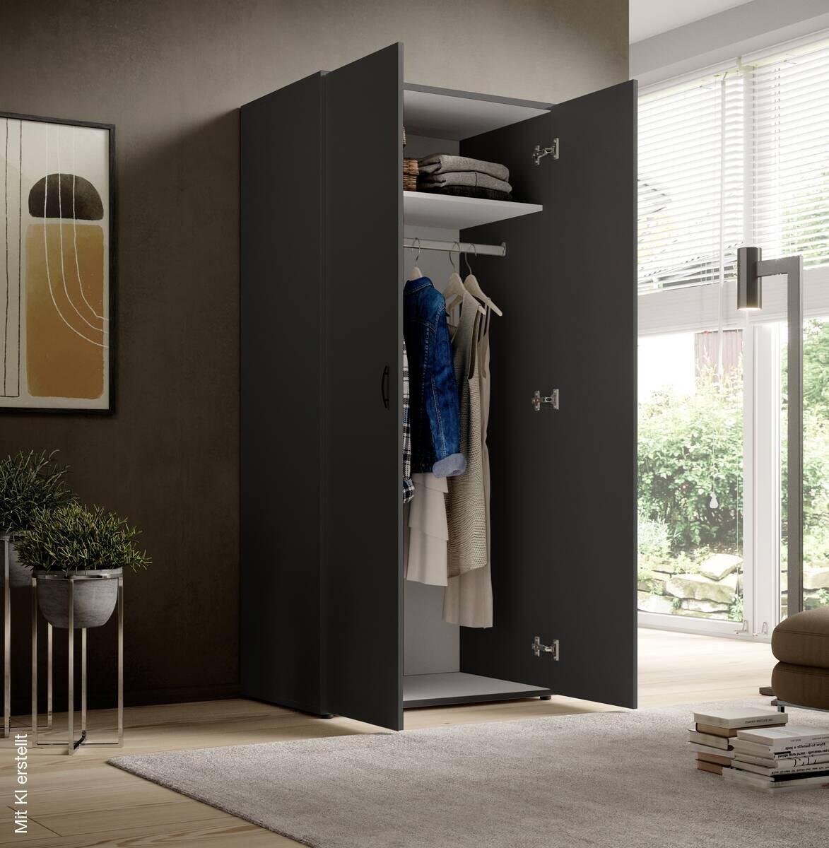 Kleiderschrank Joe B/H/T: ca. 81x176x50,8 cm