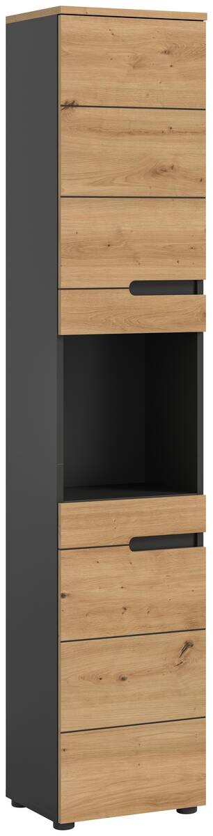 Hochschrank Canu Basalt Eiche Artisan Nachbildung B/H/T: ca. 38x193x34 cm