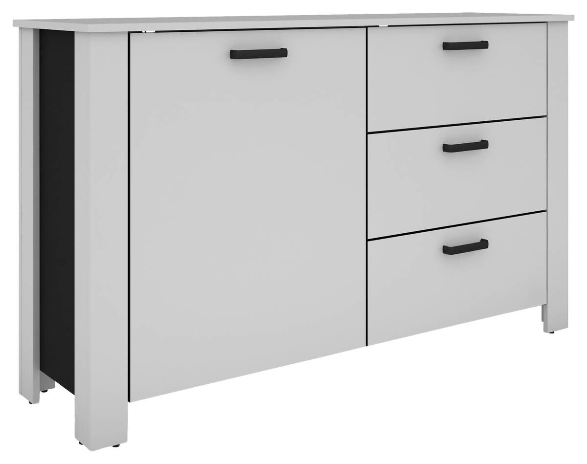 Sideboard FARO weiß schwarz B/H/T: ca. 140x84x40 cm